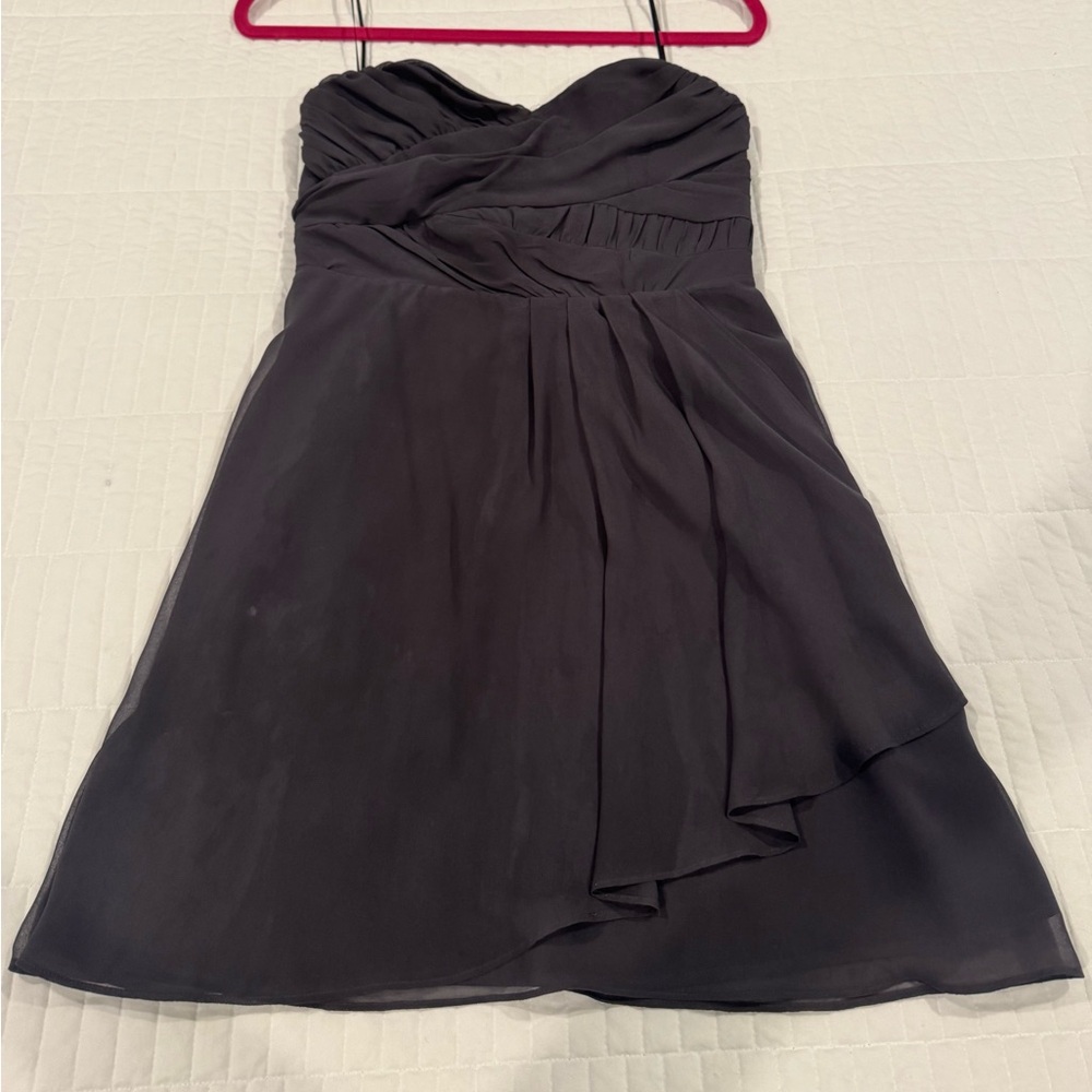 Gray Strapless Dress